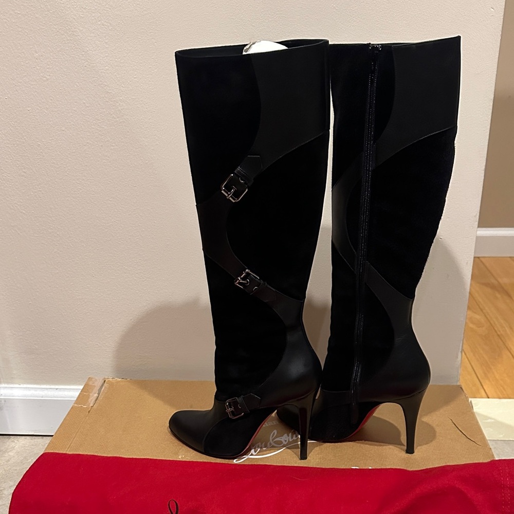 Christian Louboutin Elegant Black Heeled Boots